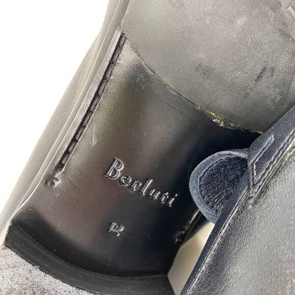 berluti leather slip on loafers main image 7